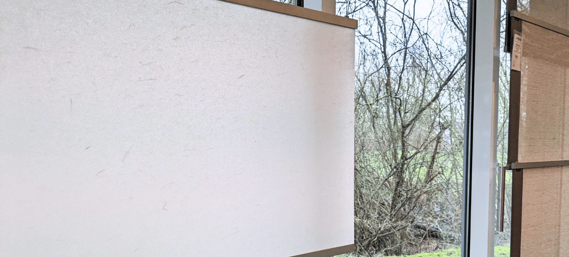 Wood & Washi Flächenvorhang weiß