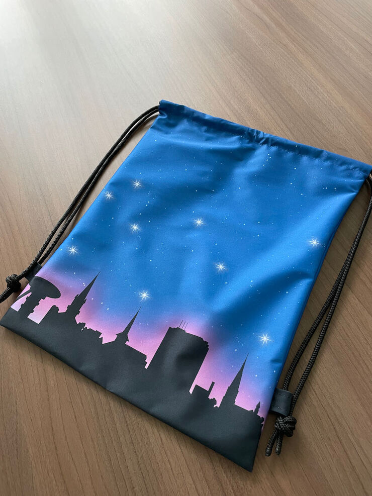 Turnbeutel mit Lüner Skyline als Motiv